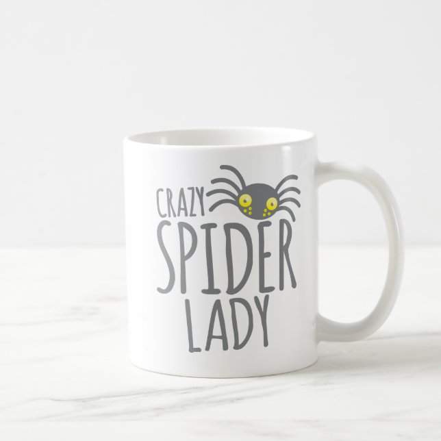 Crazy Spider Lady Coffee Mug (Right)