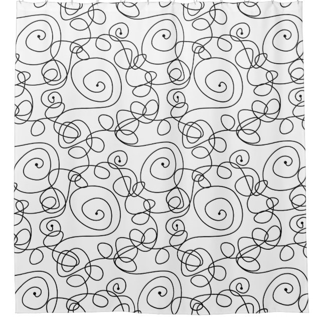 Crazy Spiral Lines black + your background & ideas (Front)