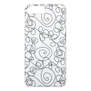 Crazy Spiral Lines black + your background & ideas Case-Mate iPhone Case