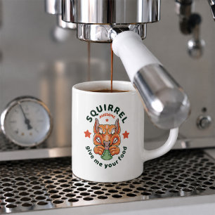 Crazy Squirrel Cartoon Animal Graphic Tee Coffee Mug
