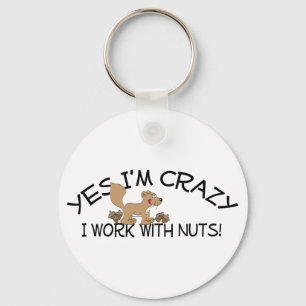 Crazy Squirrel Keychain