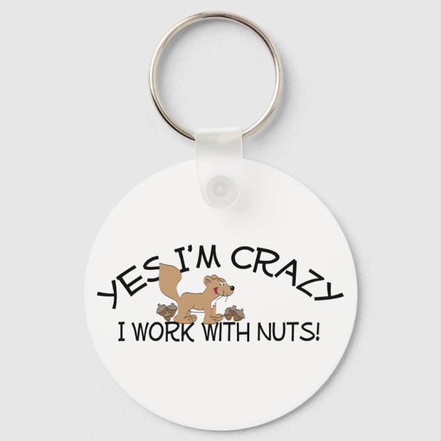 Crazy Squirrel Keychain (Front)