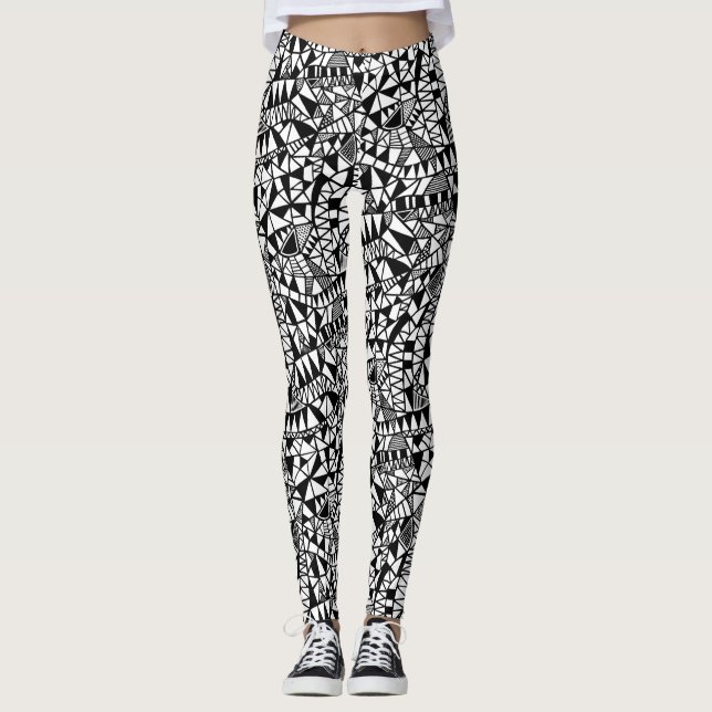Crazy Structure Pattern 060423 Leggings (Front)