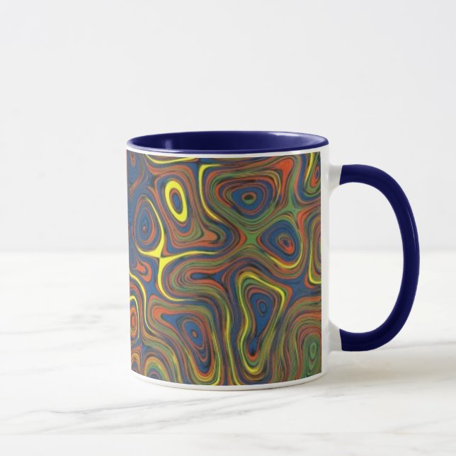 Crazy Swirls Tasse de café, Conception abstraite (Droite)