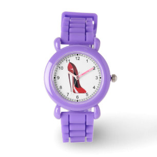 Crazy Talon Rouge Stiletto Chaussure Montre d'Art