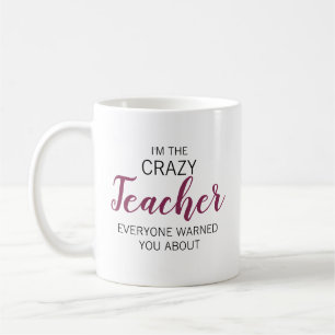 Crazy Teacher Personalized Name Coffee Mug