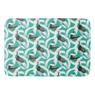 Crazy toilet paper cats bath mat