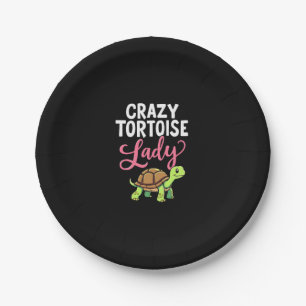 Crazy Tortoise Lady Tortoises Mom Women Turtle (3) Paper Plate