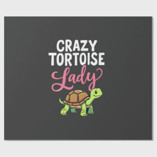 Crazy Tortoise Lady Tortoises Mom Women Turtle (3) Wrapping Paper