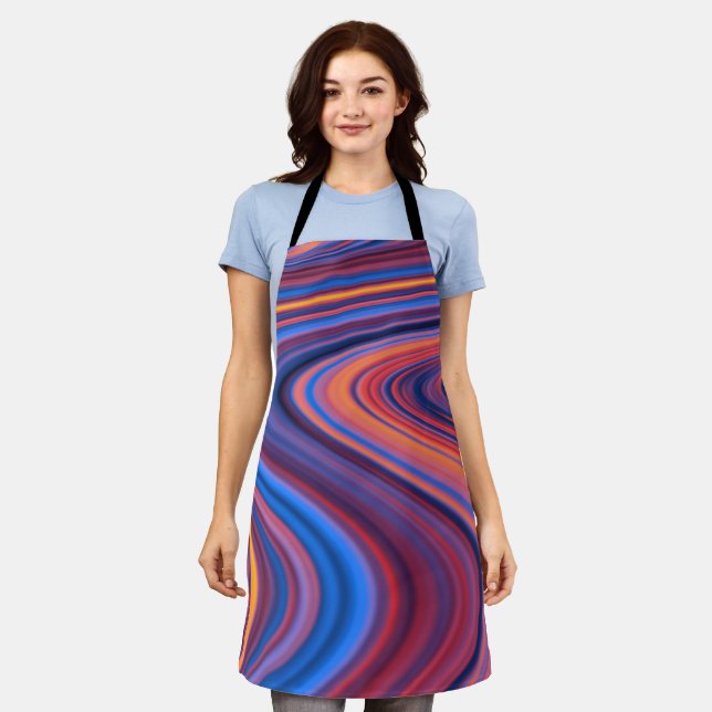 Crazy Traffic Light at Night Apron (Worn)