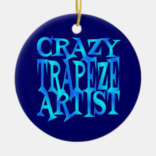 Crazy Trapeze Artist Ceramic Ornament