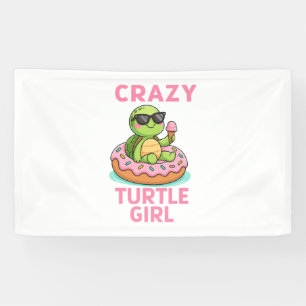 Crazy turtle girl banner