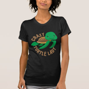 crazy turtle lady circle T-Shirt