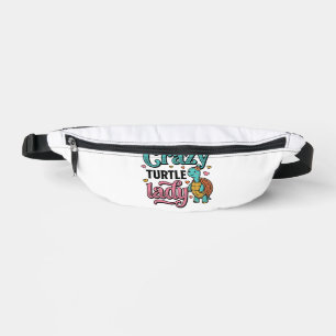 Crazy Turtle Lady Vintage Engraving Design_1 Fanny Pack