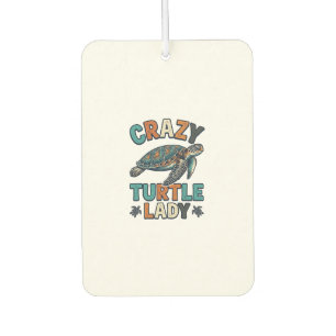 Crazy Turtle Lady Vintage Sea Turtle Shirt Design_ Air Freshener