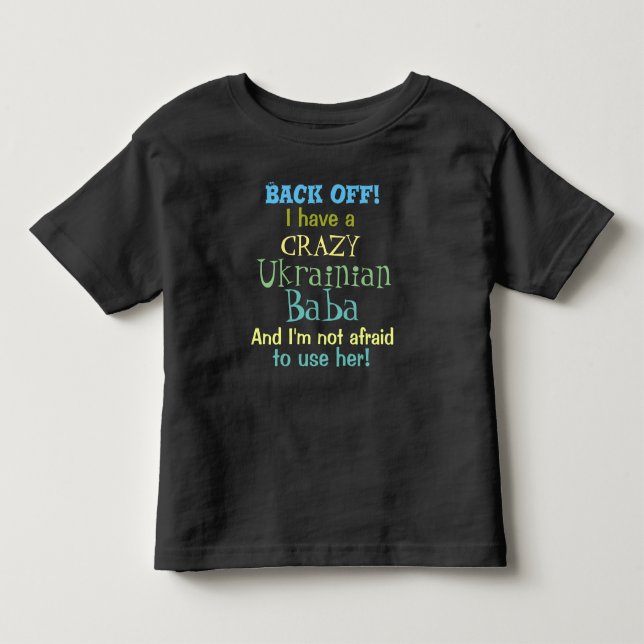 Crazy Ukrainian Baba Colourful Kids Pullover Hoodi (Front)