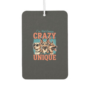 Crazy Unique Dog Lover Air Freshener