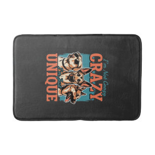 Crazy Unique Dog Lover Bath Mat