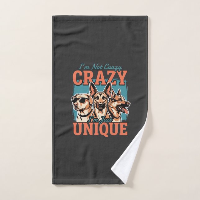 Crazy Unique Dog Lover Hand Towel (Hand Towel)