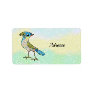 Crazy Vogel Adressaufkleber Label