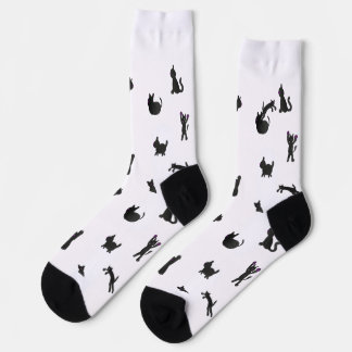 crazy watercolor cat socks