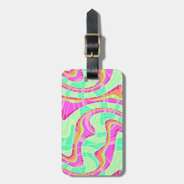 Crazy Waves Luggage Tag (Front Vertical)