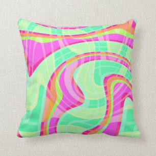Crazy Waves Throw Pillow