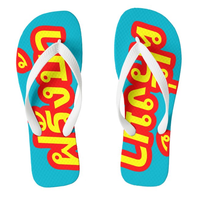 Crazy Westerner ♦ Farang Ba in Thai Language ♦ Flip Flops (Footbed)