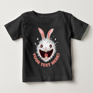 Crazy White Rabbit Face Baby T-Shirt