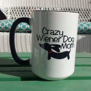 Crazy Wiener Chien Maman Dachshund Café Mug