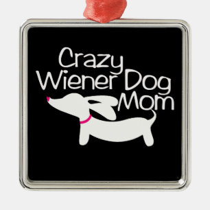 Crazy Wiener Metal Ornament