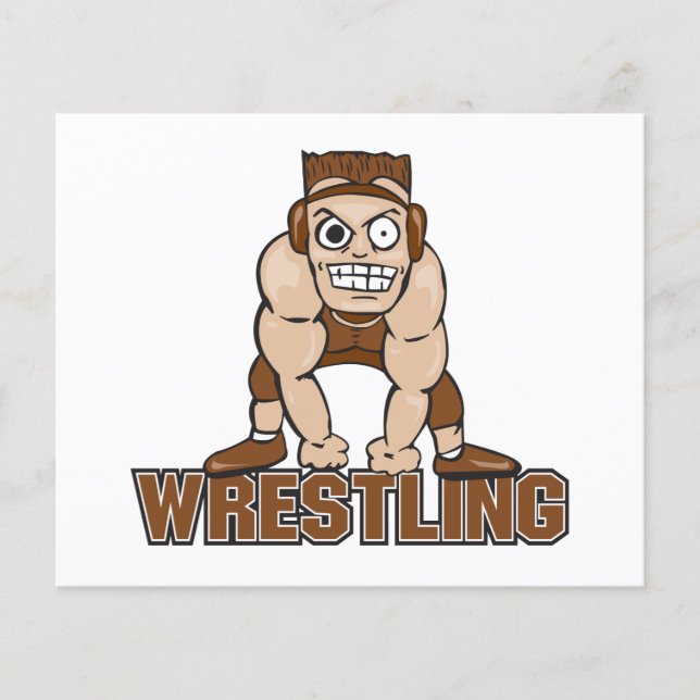 crazy wrestler wrestling design (Front)