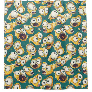 Crazy Yellow Monster Teal Halloween