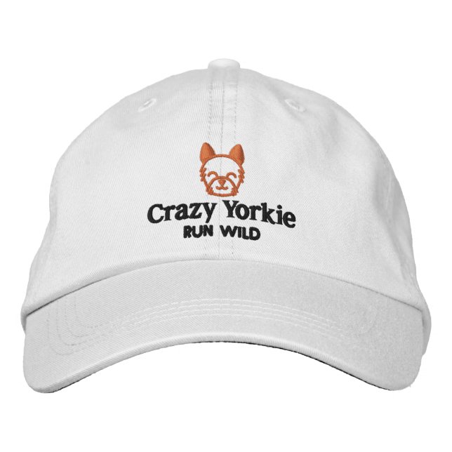 Crazy Yorkie Casquette de baseball brodé Casquette (Devant)