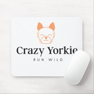 Crazy Yorkie Custom Computer Mouse Pad