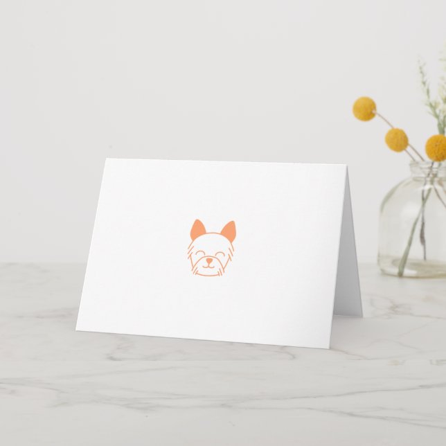 Crazy Yorkie Custom Note Cards (Front)