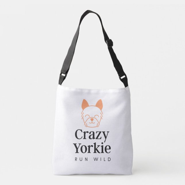 Crazy Yorkie Premium Canvas Bag (Back)