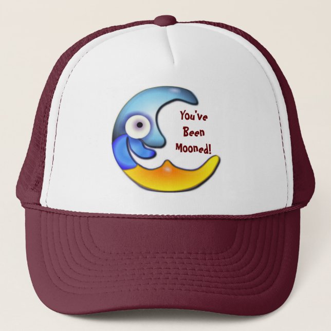 Crazy "You've Been Mooned" Cartoon Cap (Front)