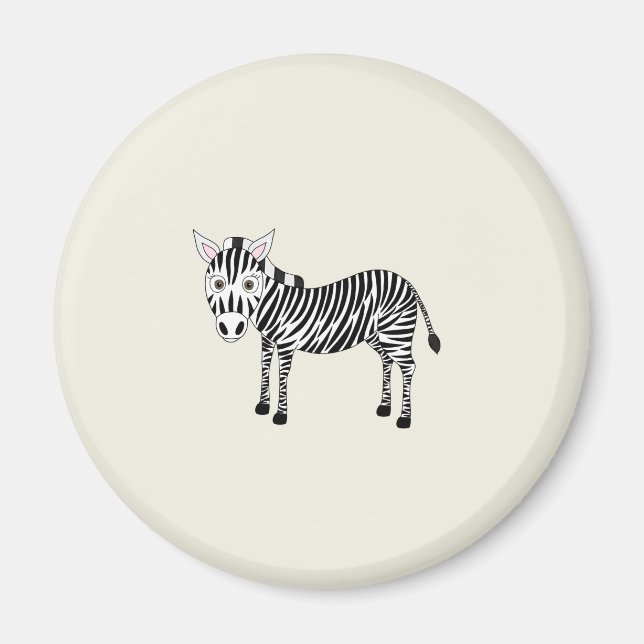 Crazy Zebra Magnet (Front)