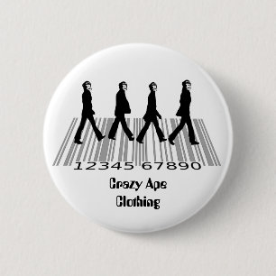 crazyapecommercialroad, 2 inch round button