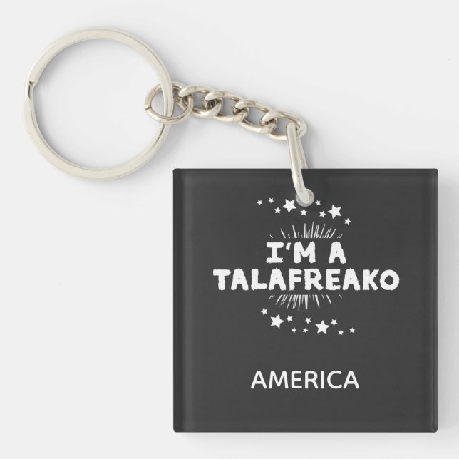 Crazyperson quote funny  keychain (Front)