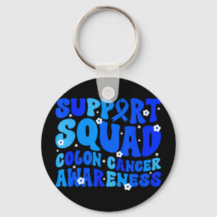 Crc colon cancer awareness support squad blue keychain