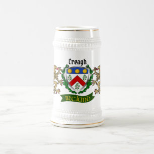 Creagh Irish Shield Personalized Beer Stein