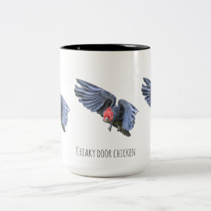 Creaky door chicken Two-Tone coffee mug