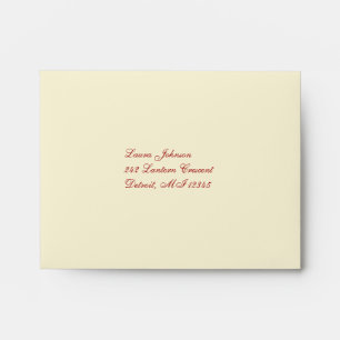 Cream and Black Damask A2 Envelope for RSVP