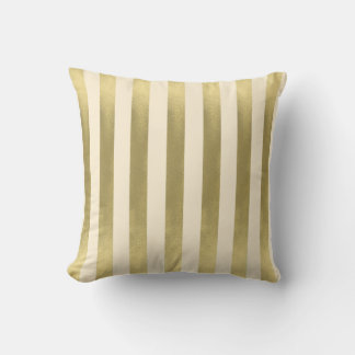 Cream and FAUX gold glittters Christmas  Throw Pillow