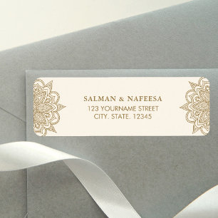 Cream and Gold Henna Mehndi Wedding
