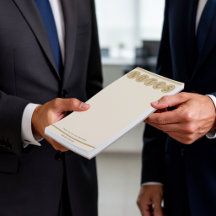 Cream And Gold Magnetic Business