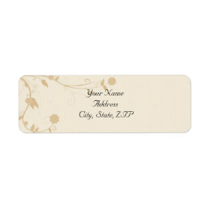 Cream and Gold Vintage Pinstripe Floral