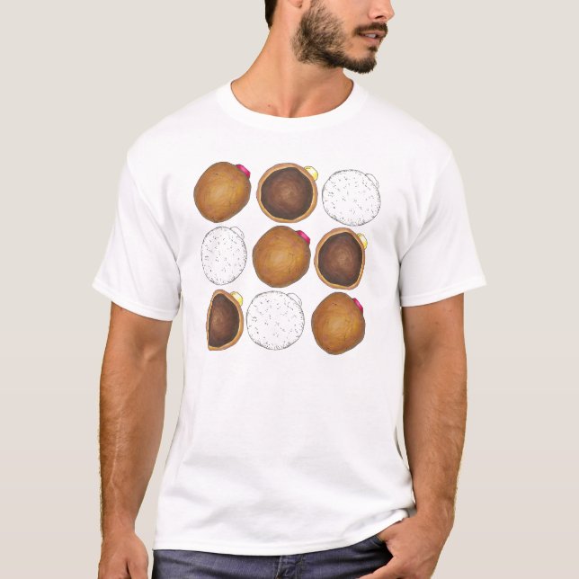 Cream and Jelly-Filled Doughnut Doughnuts Tee Shir (Front)